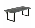 vidaXL Coffee Table Solid Mindi Wood 102x56x41 cm Grey