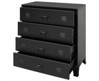 vidaXL Chest of Drawers Metal Industrial Style 78x40x93 cm Black