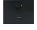 vidaXL Chest of Drawers Metal Industrial Style 78x40x93 cm Black