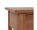 vidaXL Console Table Solid Fir Wood 126x40x77.5 cm Brown