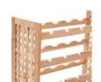 Wine Rack for 25 Bottles Solid Walnut Wood 63x25x73 cm