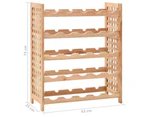 vidaXL Wine Rack for 25 Bottles Solid Walnut Wood 63x25x73 cm