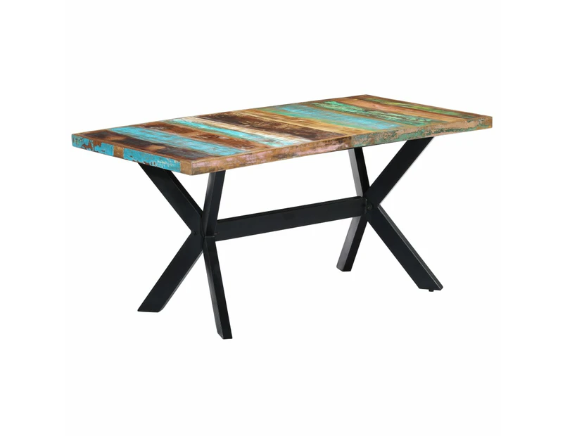 vidaXL Dining Table 160x80x75 cm Solid Reclaimed Wood