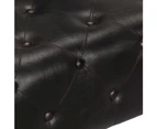 Aviator Armchair Black Real Leather