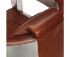 Aviator Armchair Brown Real Leather