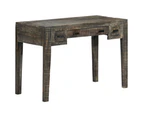 vidaXL Desk Black 110x50x75 cm Solid Mango Wood