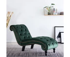 vidaXL Chaise Lounge Green Velvet