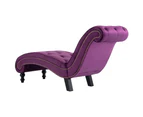 vidaXL Chaise Lounge Purple Velvet