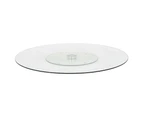 vidaXL Rotating Serving Plate Transparent 60 cm Tempered Glass