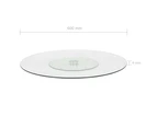 vidaXL Rotating Serving Plate Transparent 60 cm Tempered Glass