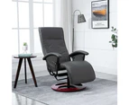 vidaXL Swivel TV Armchair Grey Faux Leather