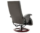 vidaXL Swivel TV Armchair Grey Faux Leather