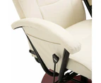 vidaXL Swivel TV Armchair Cream Faux Leather