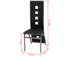 vidaXL Dining Chairs 6 pcs Black Faux Leather