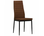 vidaXL Dining Chairs 6 pcs Brown Fabric