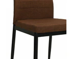 vidaXL Dining Chairs 6 pcs Brown Fabric