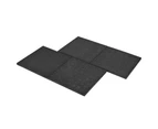 vidaXL Fall Protection Tiles 12 pcs Rubber 50x50x3 cm Black