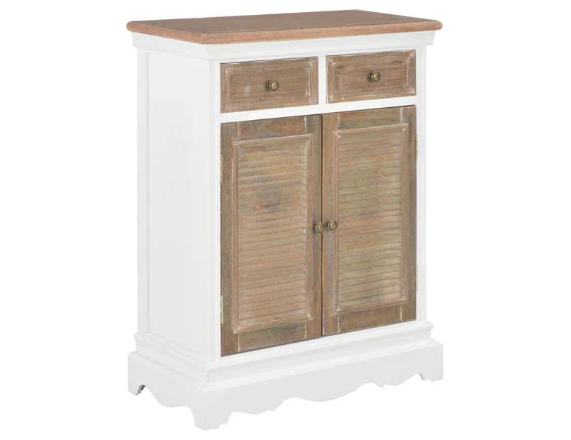 vidaXL Sideboard White 60x30x80 cm Solid Wood