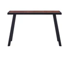 vidaXL Dining Table Dark Wood and Black 120x60x75 cm MDF