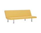 vidaXL Sofa Bed Yellow Polyester