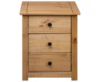 Bedside Cabinet 46X40X57 Cm Pinewood Panama Range - Brown