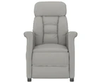 vidaXL Recliner Chair Light Grey Faux Suede Leather