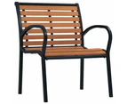 vidaXL Garden Chairs 2 pcs Steel and WPC Black and Brown