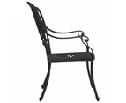 vidaXL Garden Chairs 2 pcs Cast Aluminium Black