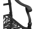 vidaXL Garden Chairs 2 pcs Cast Aluminium Black