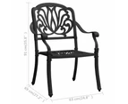 vidaXL Garden Chairs 2 pcs Cast Aluminium Black