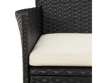 Garden Chairs with Cushions 4 pcs Poly Rattan Black