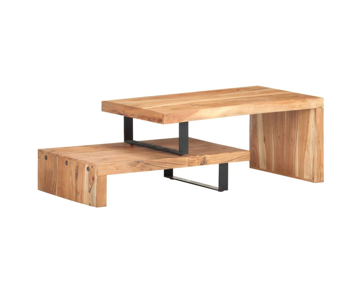 vidaXL 2 Piece Coffee Table Set Solid Acacia Wood