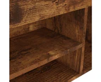 vidaXL Shoe Bench with Cushion Smoked Oak 80x30x47 cm Engineered Wood