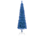 vidaXL Slim Christmas Tree Blue 150 cm