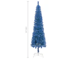 vidaXL Slim Christmas Tree Blue 150 cm