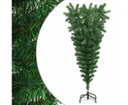 Upside-down Artificial Christmas Tree with Stand Green 150 cm