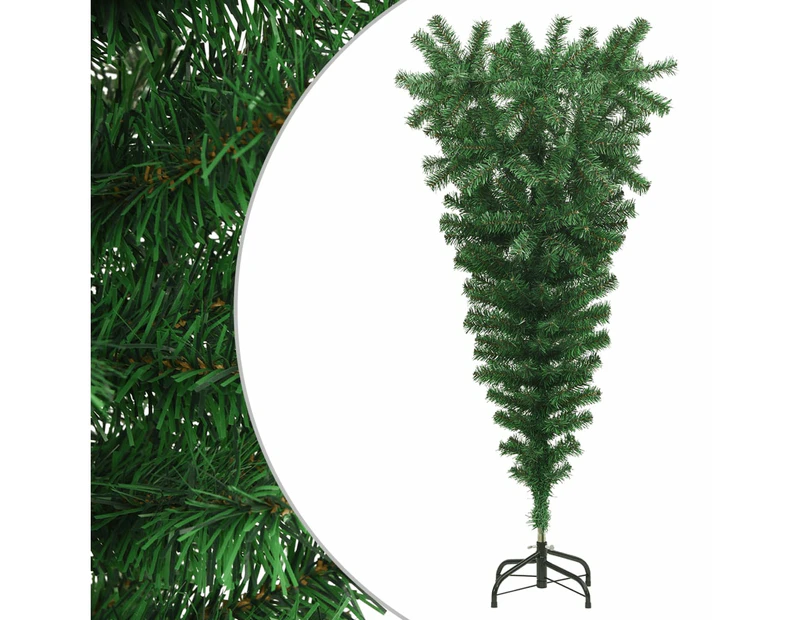 Upside-down Artificial Christmas Tree with Stand Green 150 cm