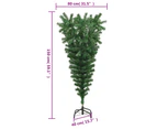 vidaXL Upside-down Artificial Christmas Tree with Stand Green 150 cm