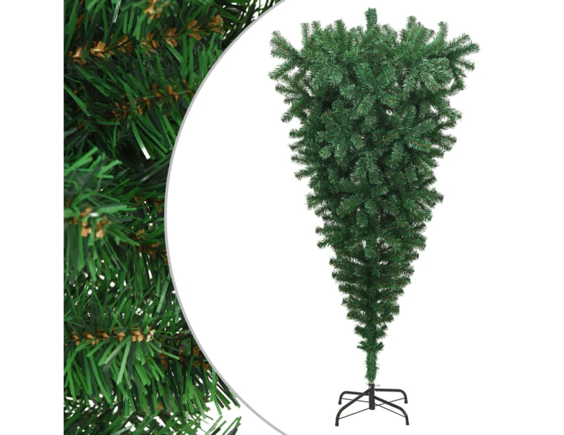 vidaXL Upside-down Artificial Christmas Tree with Stand Green 180 cm