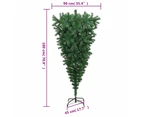 vidaXL Upside-down Artificial Christmas Tree with Stand Green 180 cm