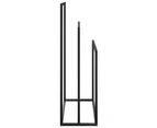 vidaXL Freestanding Towel Rack Black 48x24x79 cm Iron