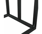 vidaXL Freestanding Towel Rack Black 48x24x79 cm Iron