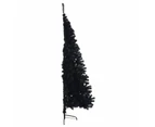 Artificial Half Christmas Tree with Stand Black 240 cm PVC