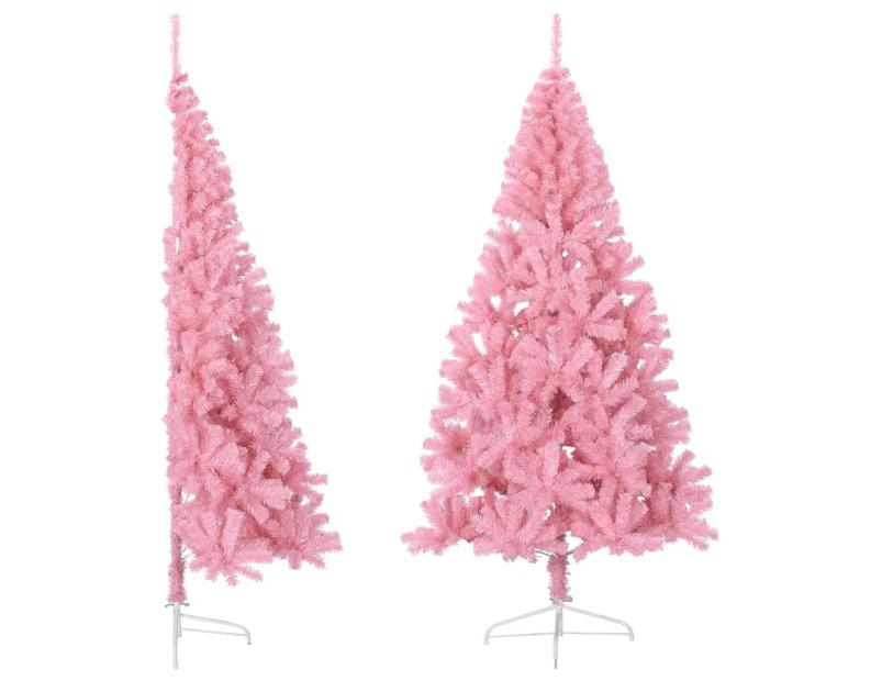 Artificial Half Christmas Tree with Stand Pink 240 cm PVC