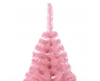 Artificial Half Christmas Tree with Stand Pink 240 cm PVC