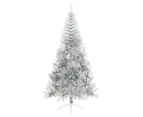 Artificial Half Christmas Tree with Stand Silver 240 cm PET