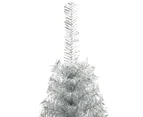 Artificial Half Christmas Tree with Stand Silver 240 cm PET