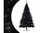 Artificial Half Christmas Tree with Stand Black 210 cm PVC