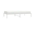 vidaXL Metal Bed Frame White 107x203 cm