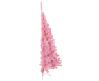 vidaXL Artificial Half Christmas Tree with Stand Pink 120 cm PVC